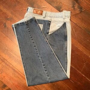 NASTY GAL TWO-TONE HIGH WAIST JEANS Sz 6
